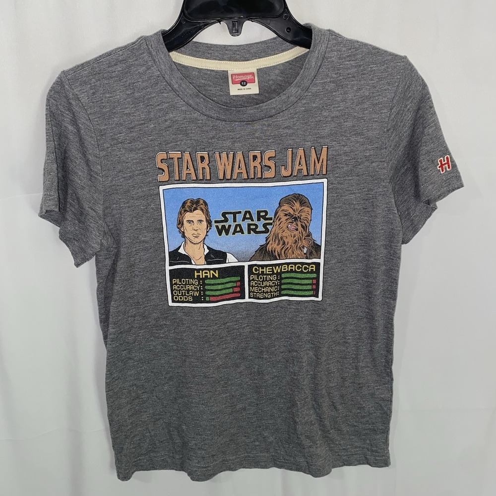 Homage Star Wars Jam Han Chewbacca T Shirt Youth Kids size 12
